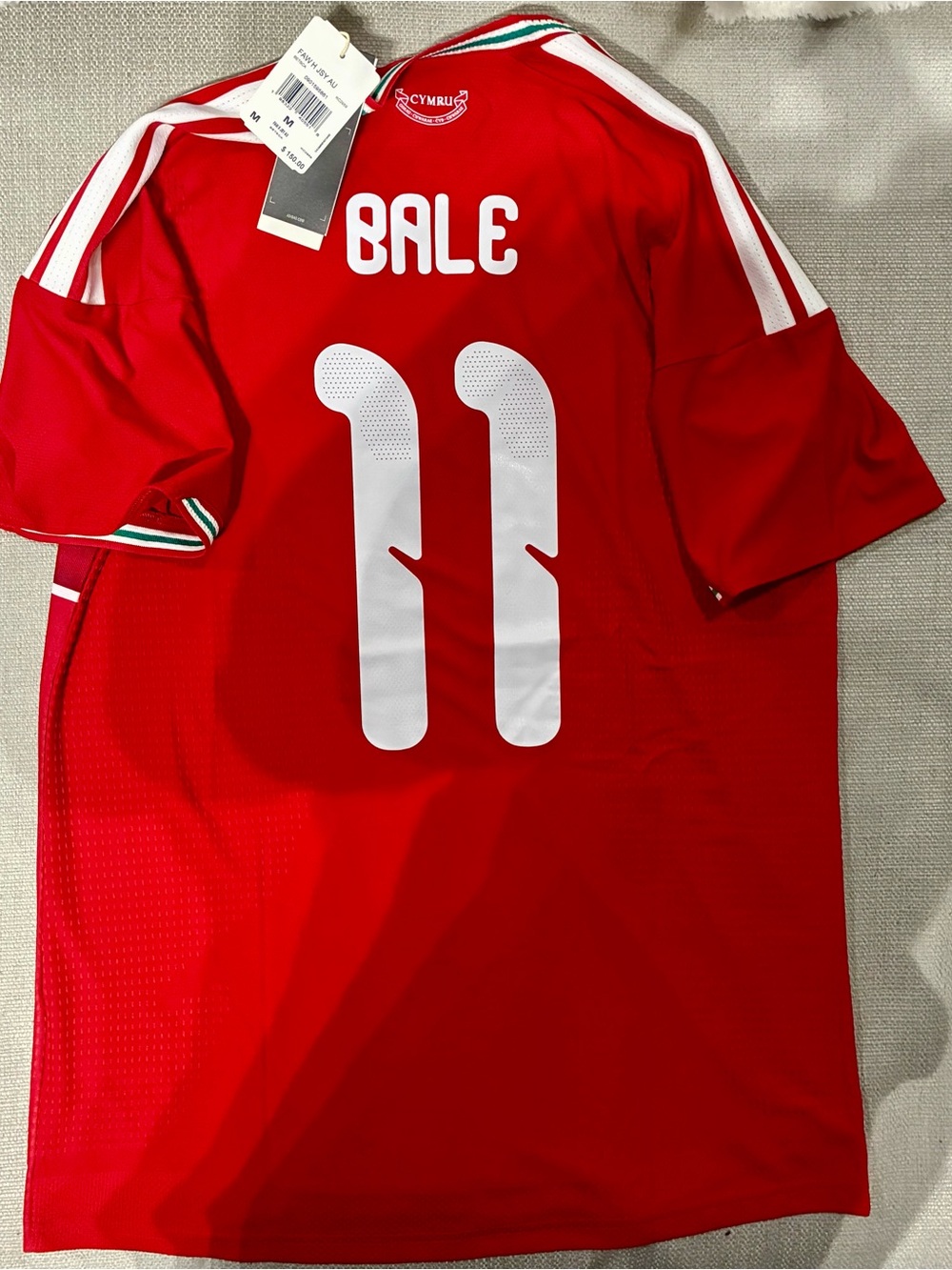 NWT adidas Wales Gareth Bale #11 Home authentic jersey Men’s Medium
